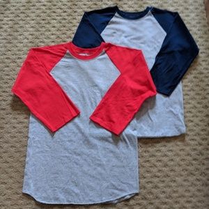 Two Long Sleeve Fruit of the Loom Shirts